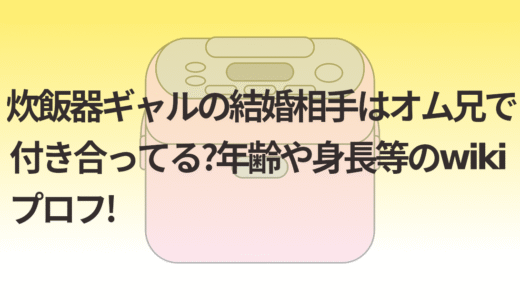 炊飯器ギャルの結婚相手はオム兄で付き合ってる?年齢や身長等のwikiプロフ!